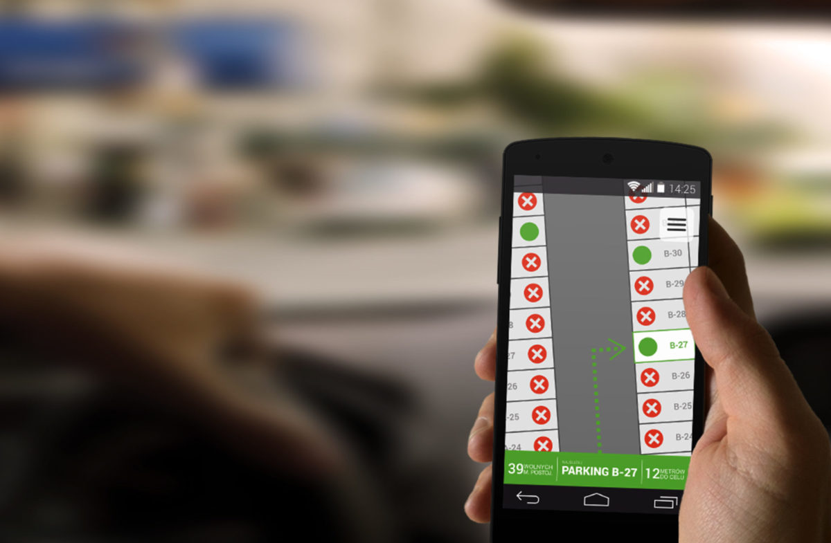 beacon aplikacja projekt graficzny parking